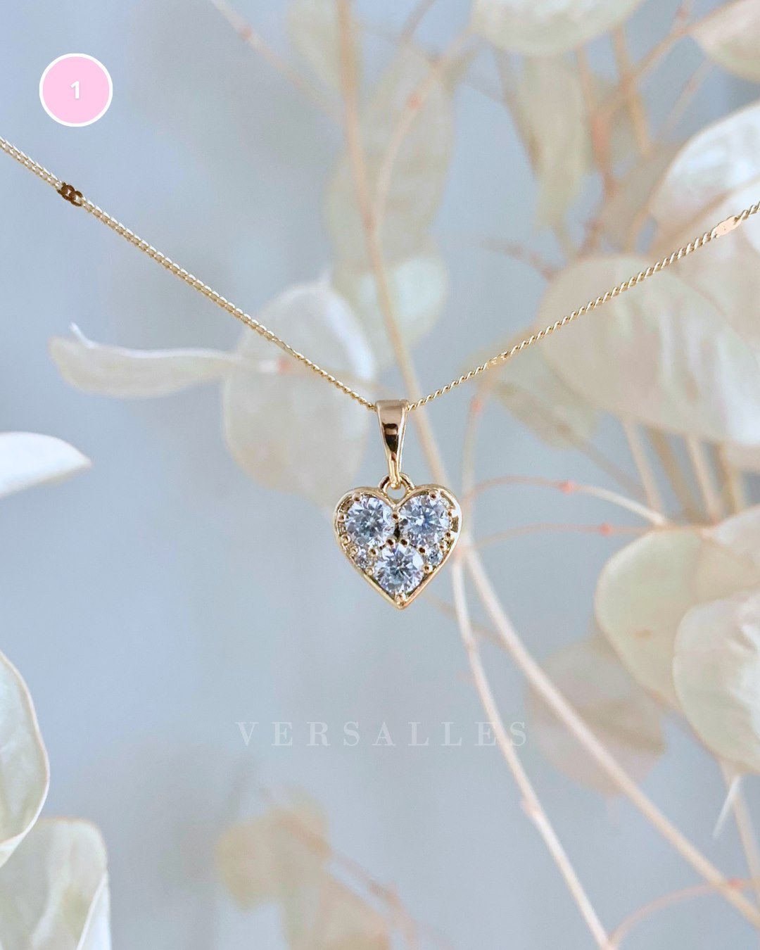 Joyas de Corazón Bañadas en Oro